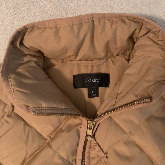 J.Crew Excursion Quilted Down Vest Tan Small - Picture 3 of 3